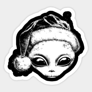 Alien-Santa Claus-Christmas-UFO Sticker